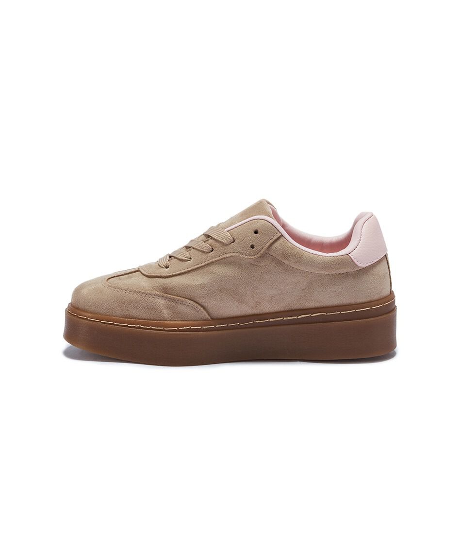 Zapatilla mujer vintage beige