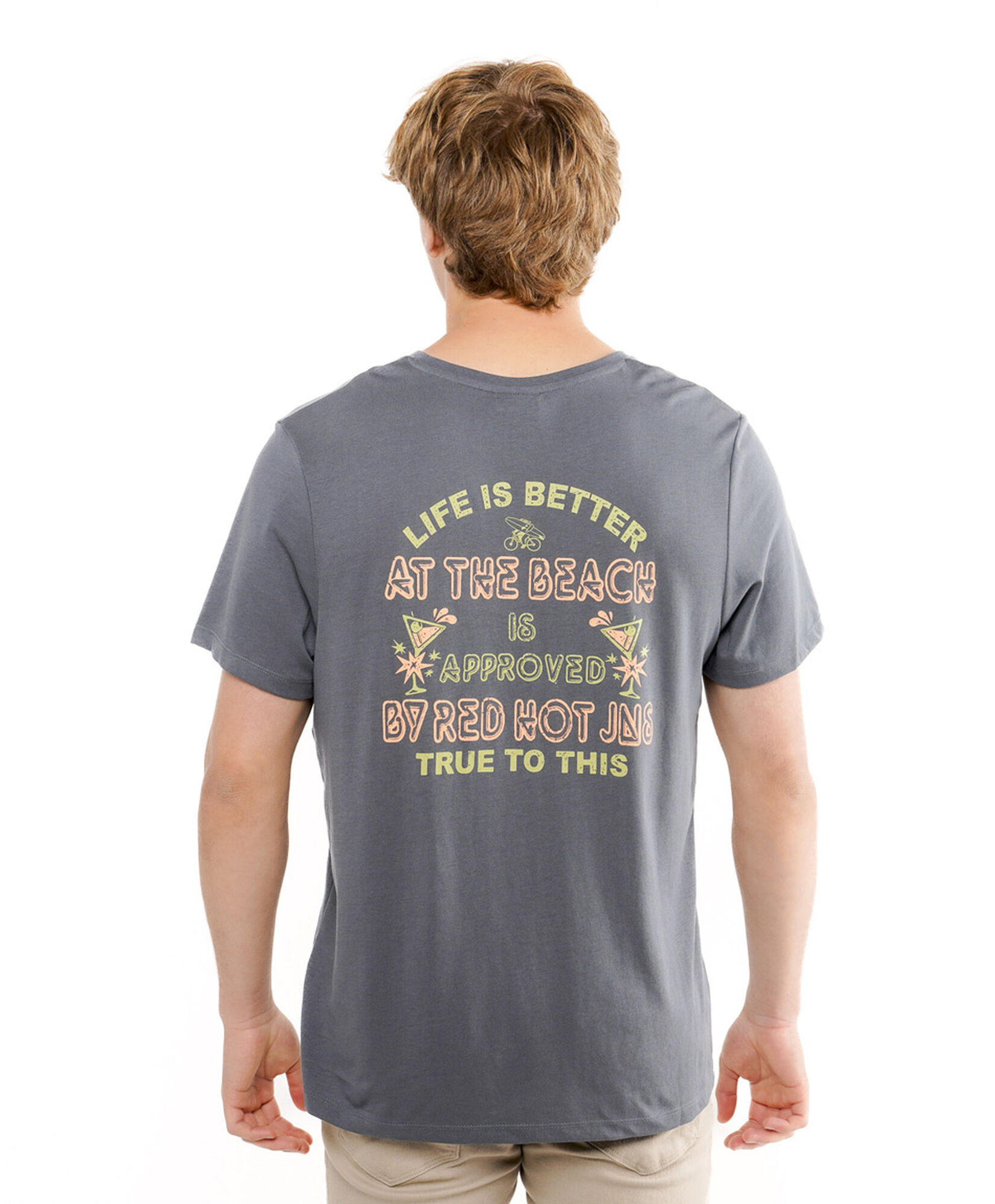 Polera hombre doble estampado frase Polera hombre doble estampado frase