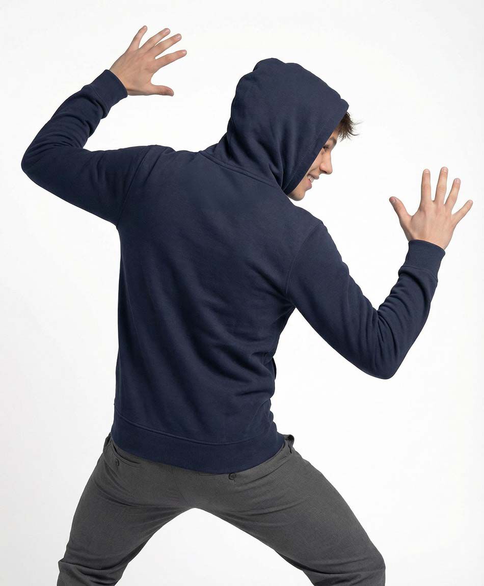 Poler&oacute;n escolar full zipper b&aacute;sico