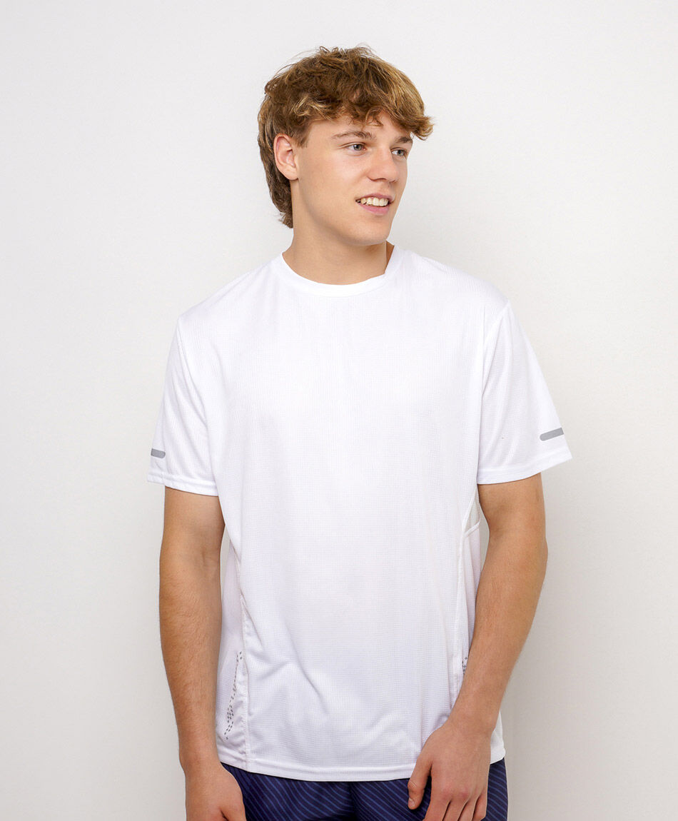 Polera deportiva hombre blanca