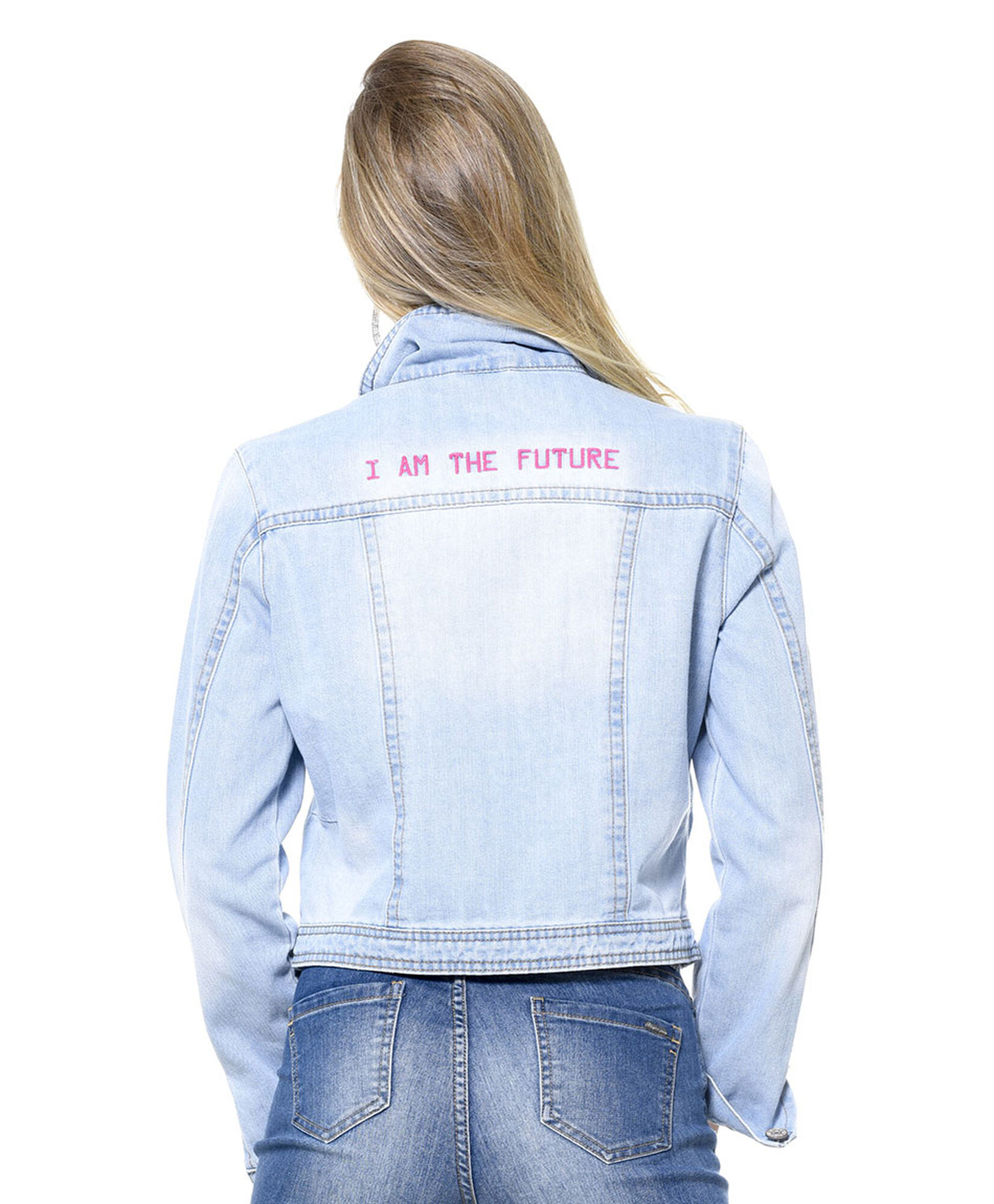 Chaqueta denim desflecada Chaqueta denim desflecada