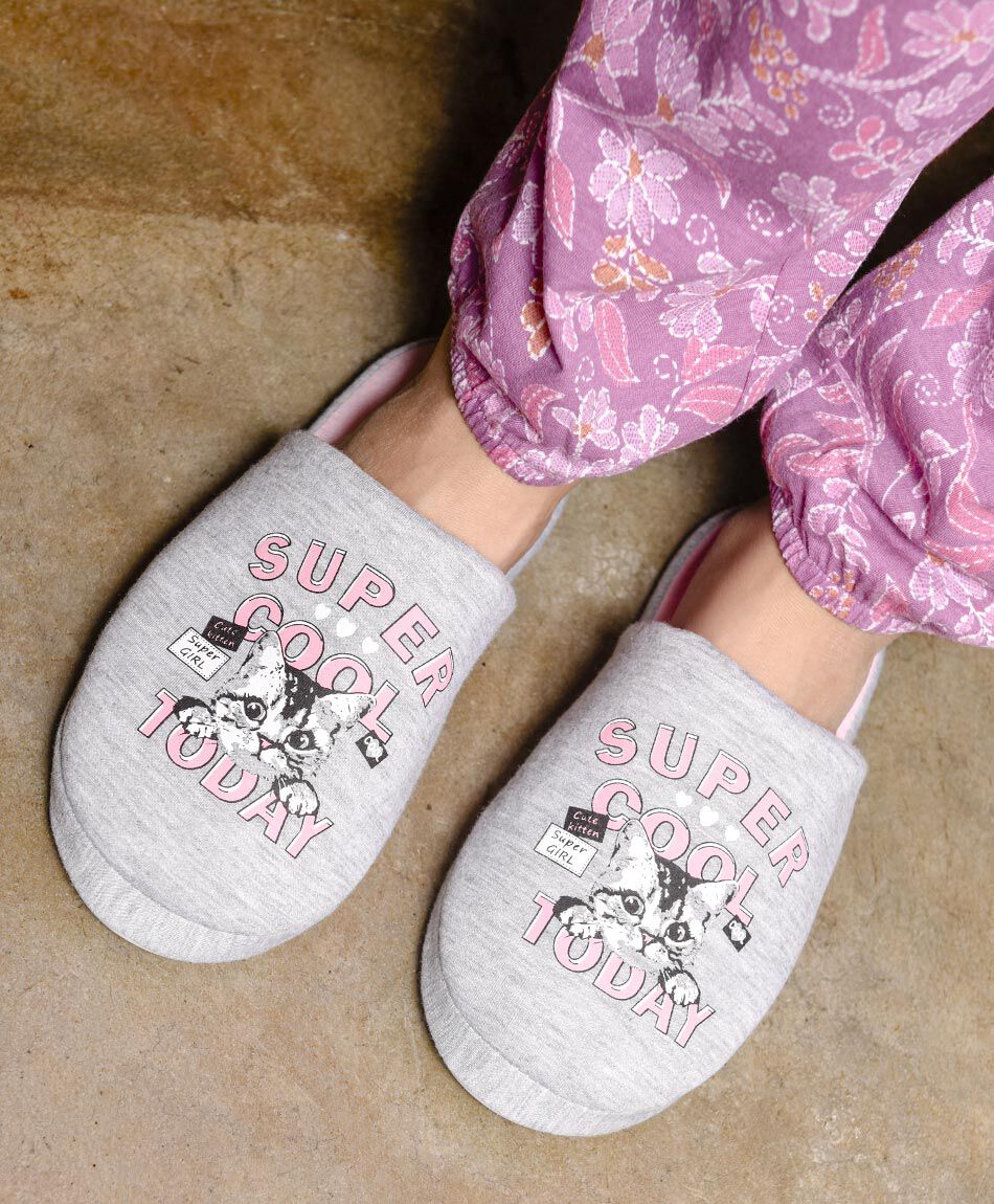 Pantuflas mujer cat super cool