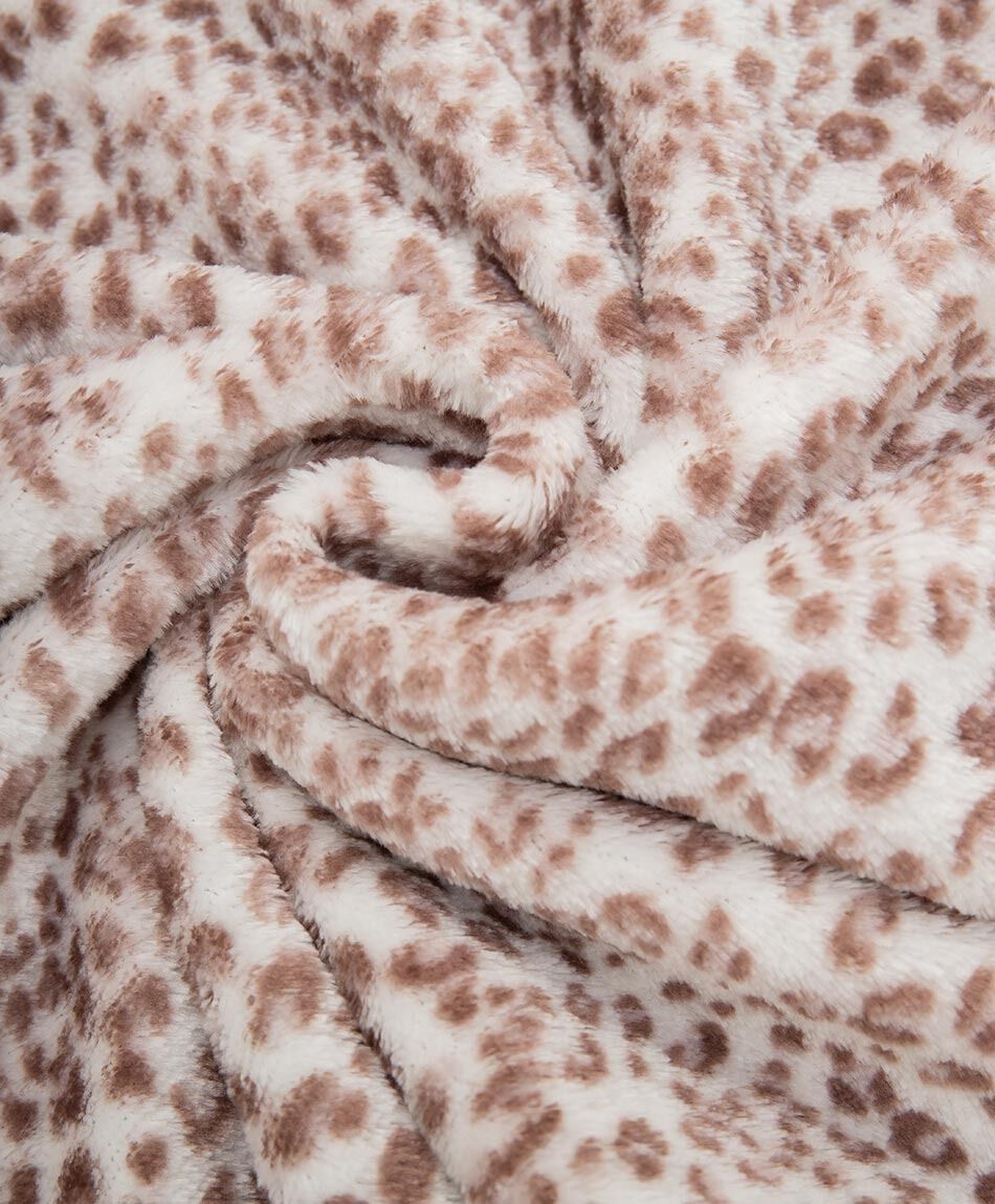 Pijama mujer coral animal print gorro