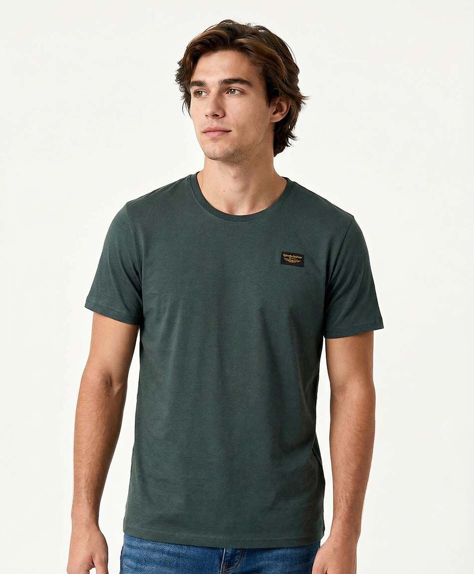 Polera hombre lisa denim studio