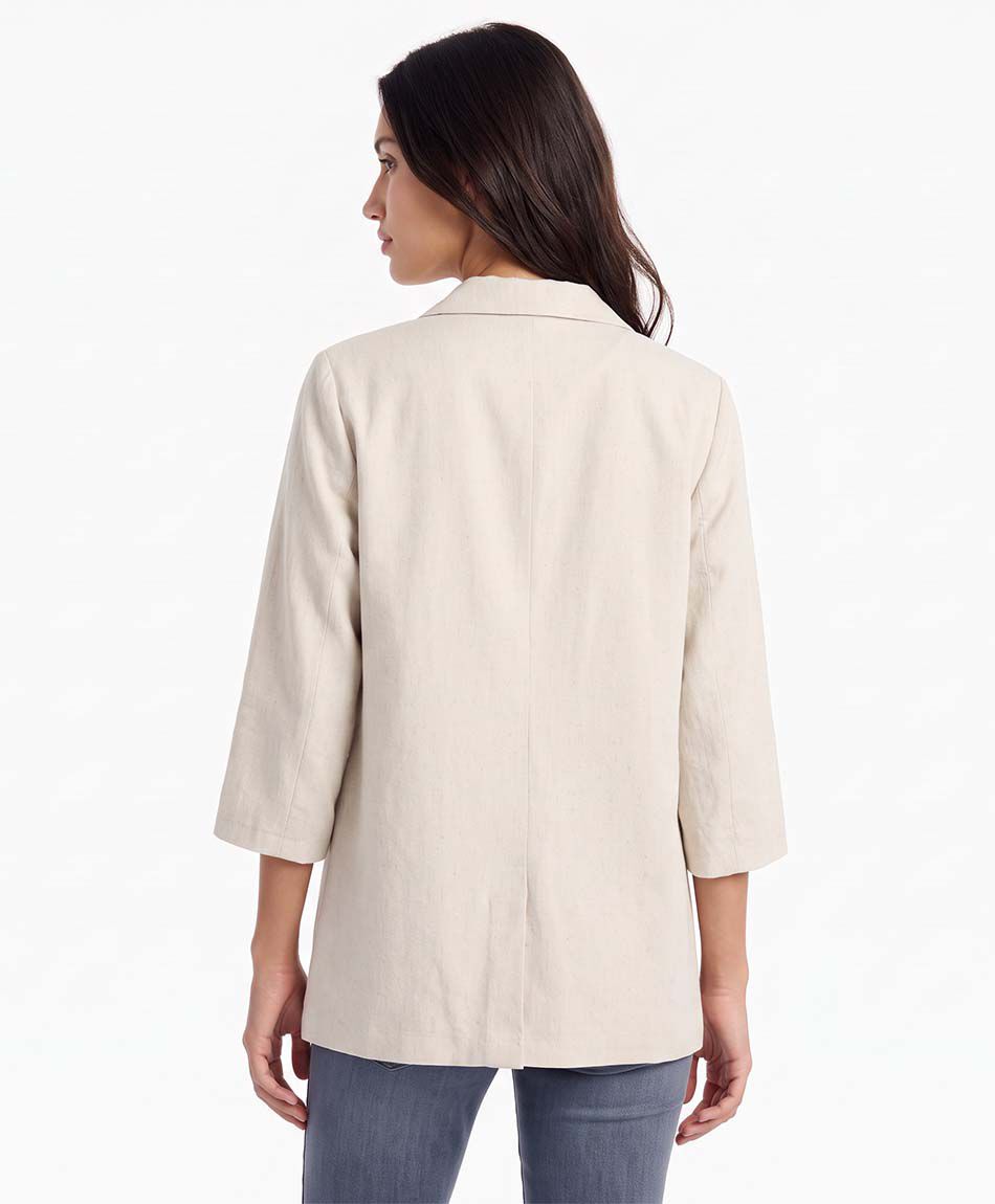 Blazer mujer lino beige