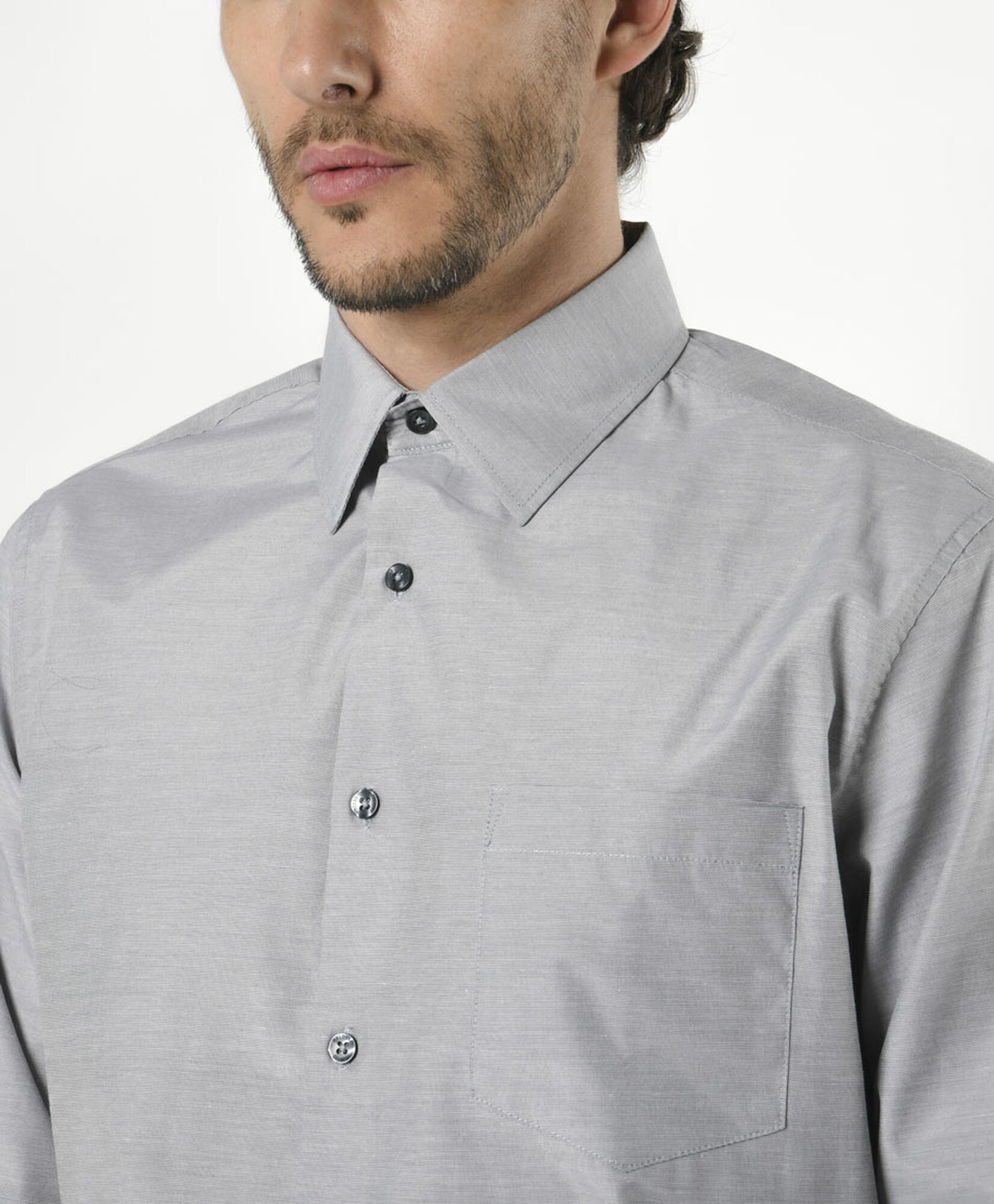 Camisa hombre lisa gris Camisa hombre lisa gris