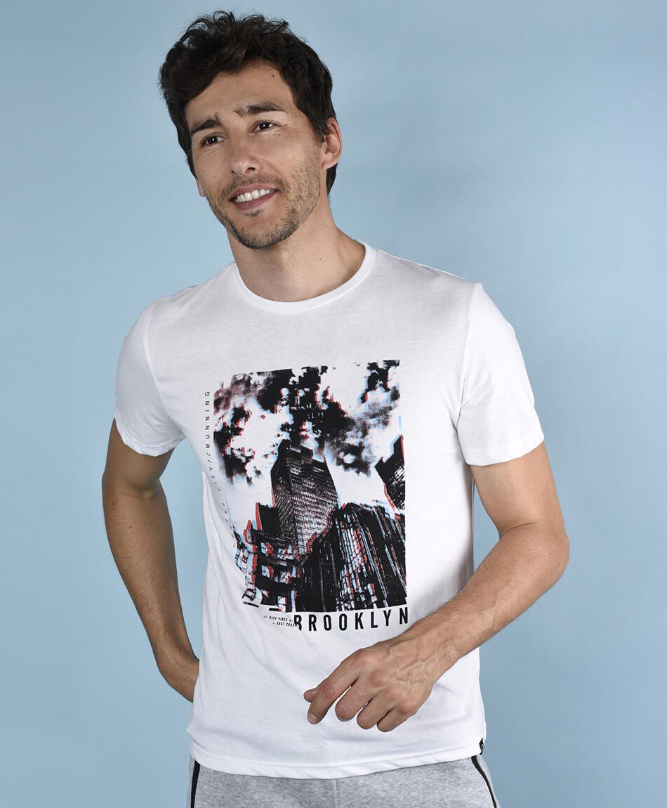 Polera deportiva manga corta cuello redondo