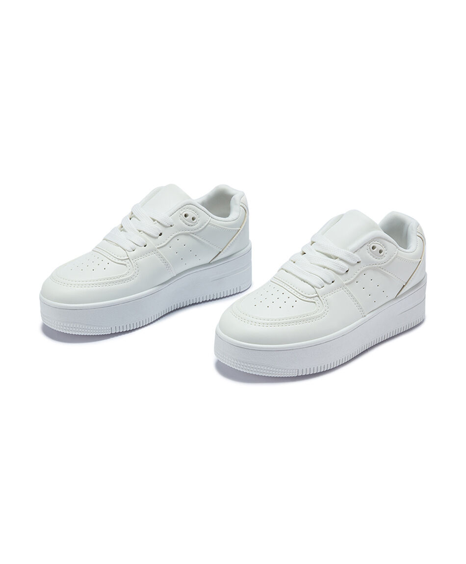 Zapatilla infantil (28 a 35) dise&ntilde;o  plataforma white