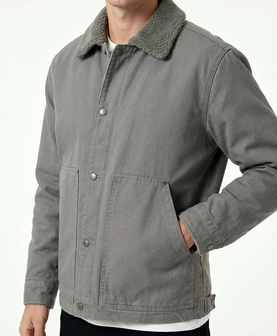 Chaqueta hombre canvas forrada