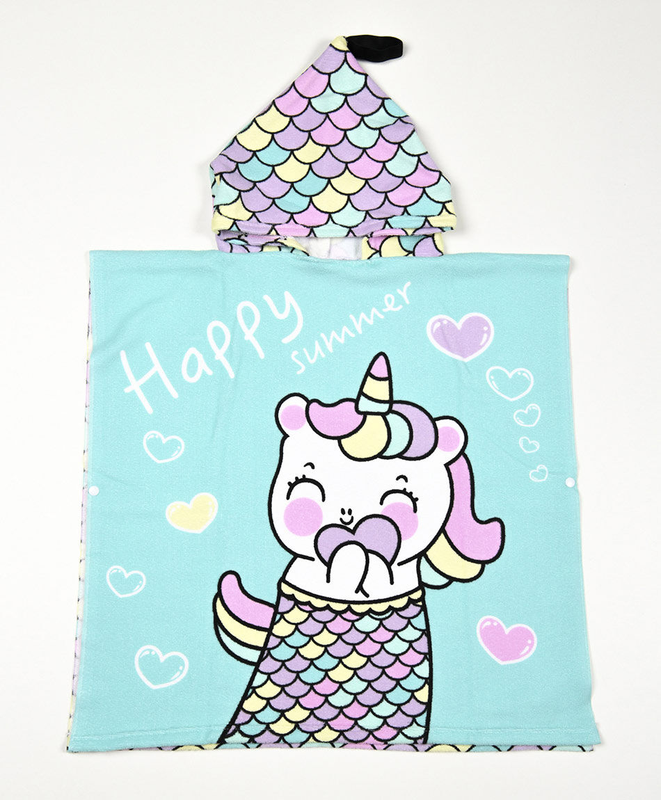 Poncho bebé unicornio