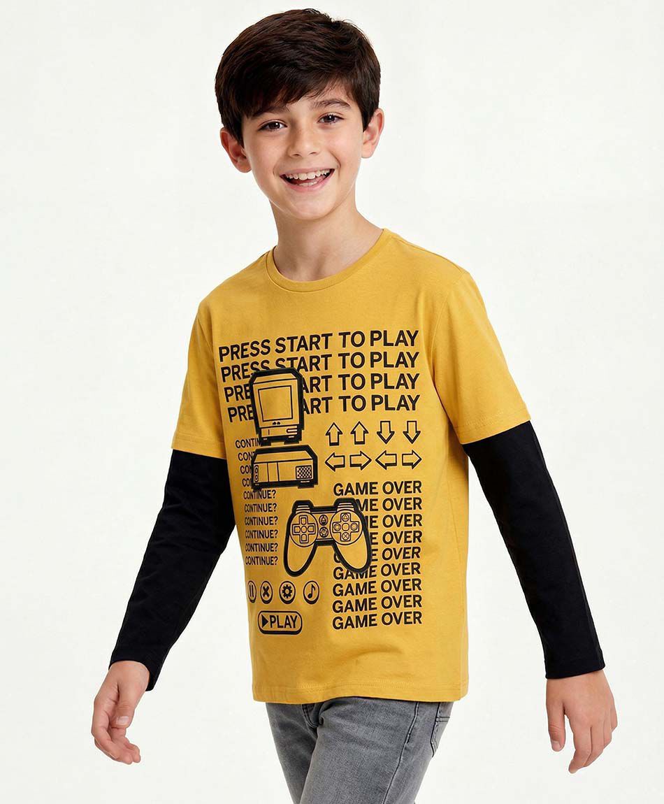 Polera ni&ntilde;o estampado hora de jugar