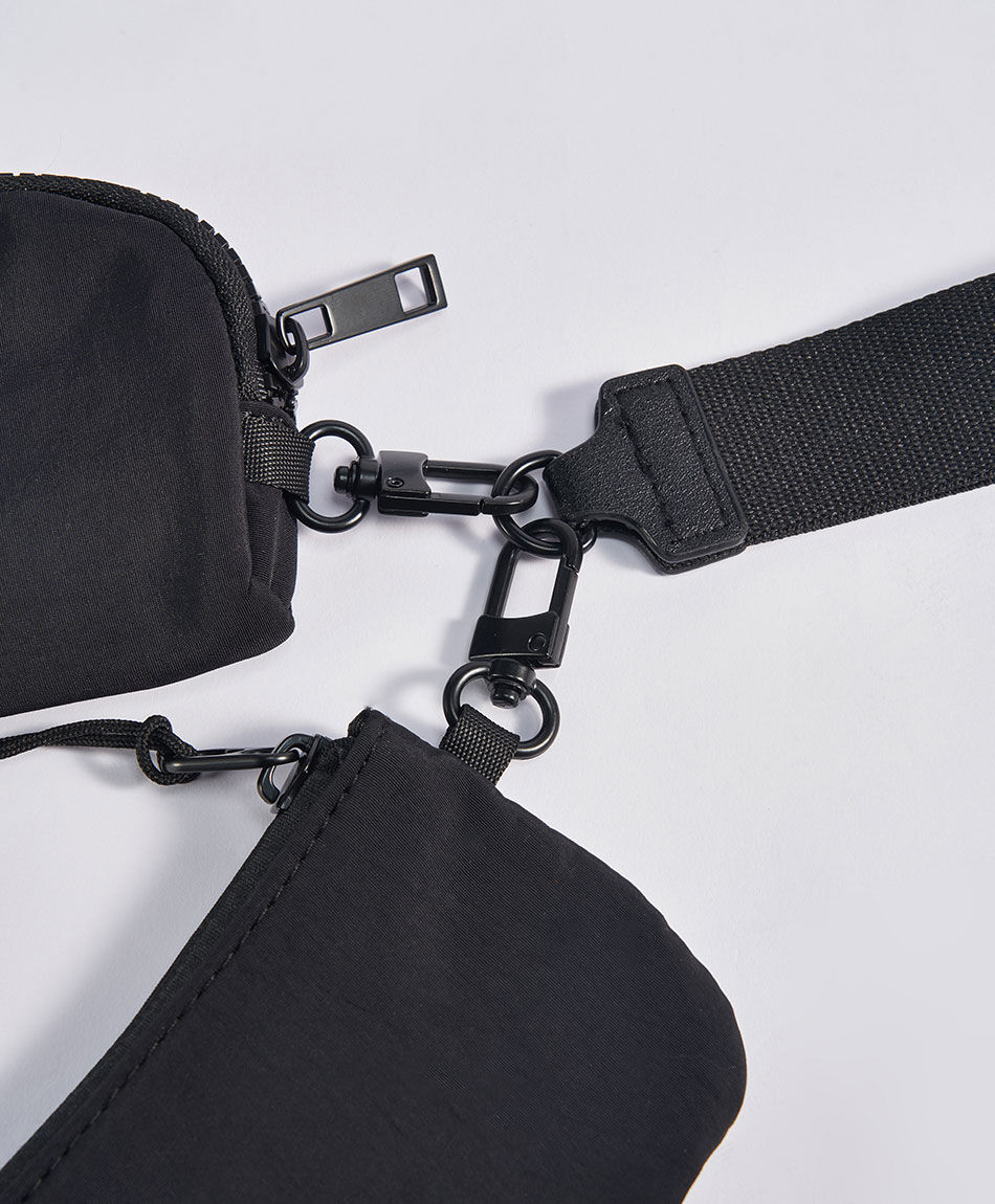 Billetera mujer colgante doble negro