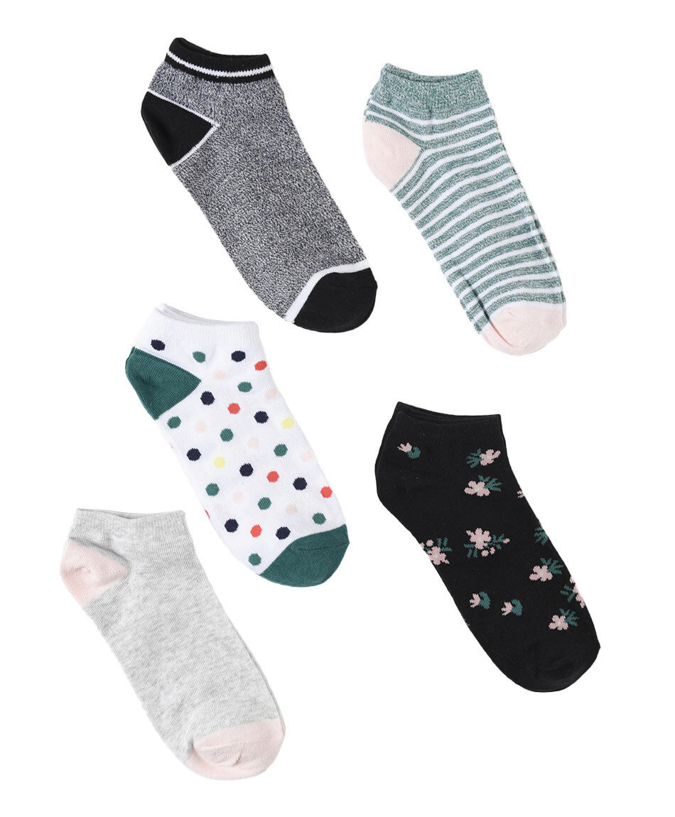Pack 5 calcetines mujer mix dise&ntilde;os