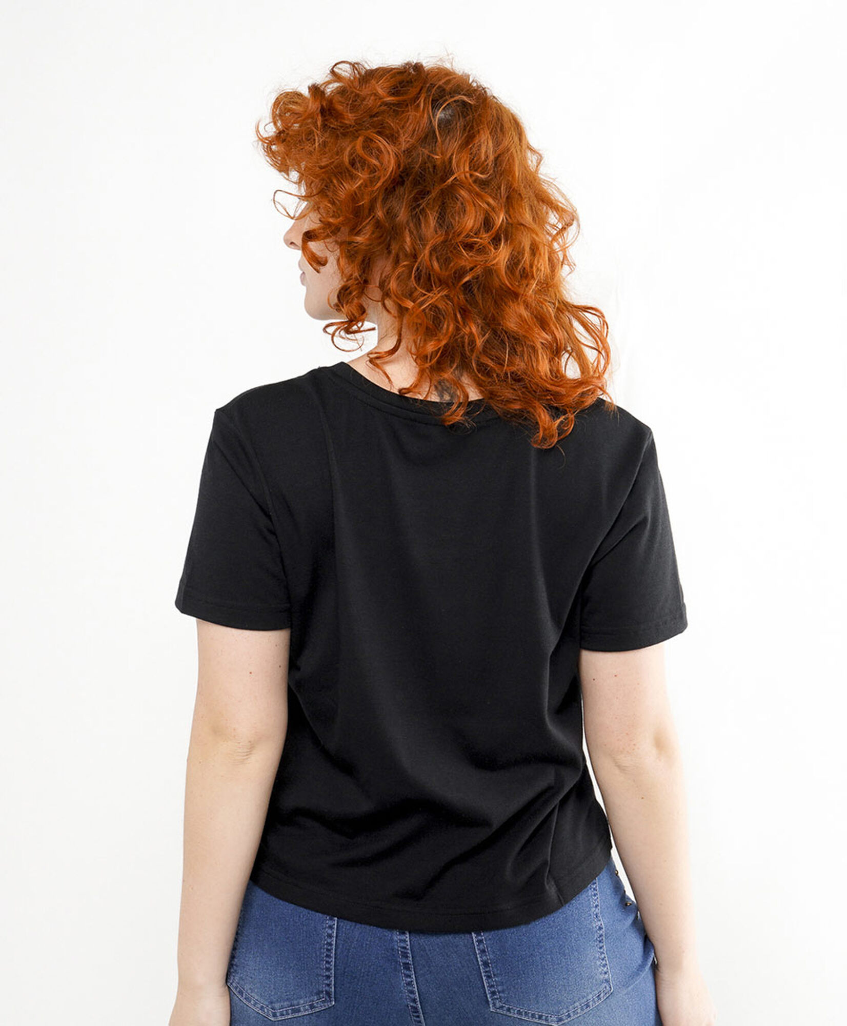 Polera mujer crop negro Polera mujer crop negro