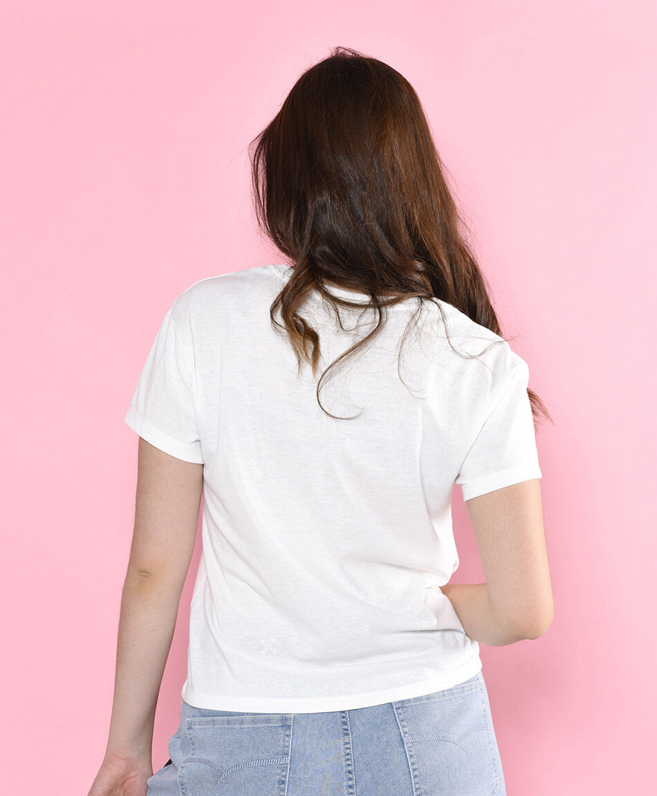 Polera manga corta cuello redondo