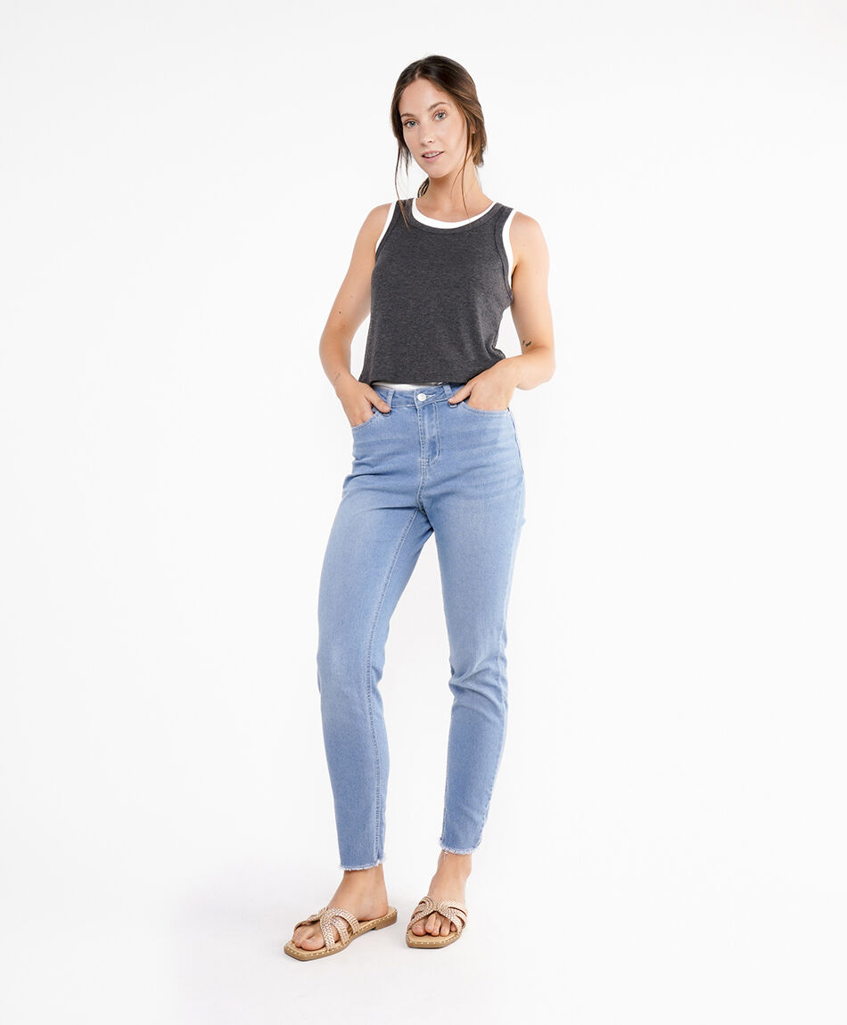 Jeans mujer liso skinny fit
