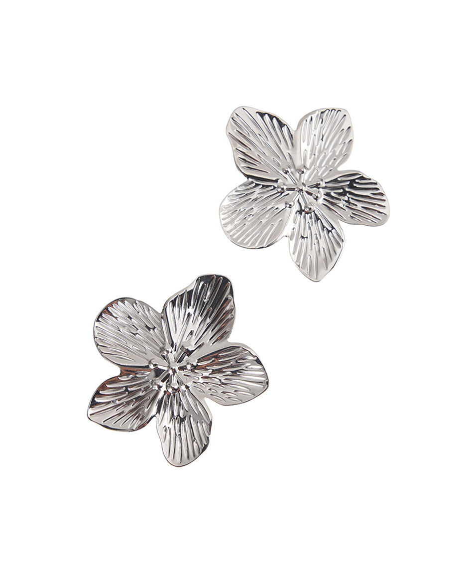 Aros mujer flor l&iacute;neas
