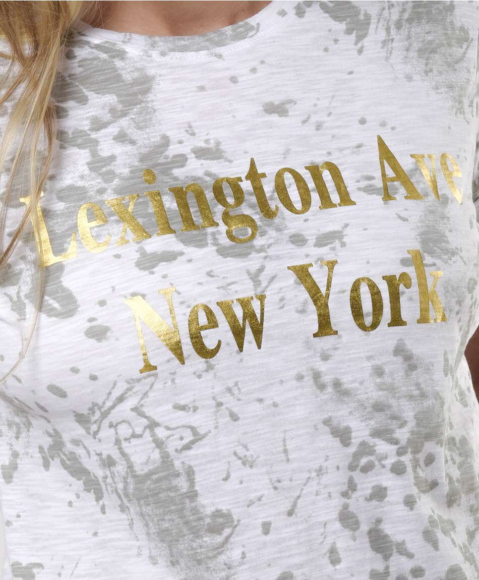 Polera mujer tie dye texto