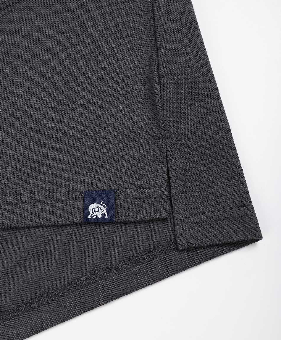 Polera hombre botones gris