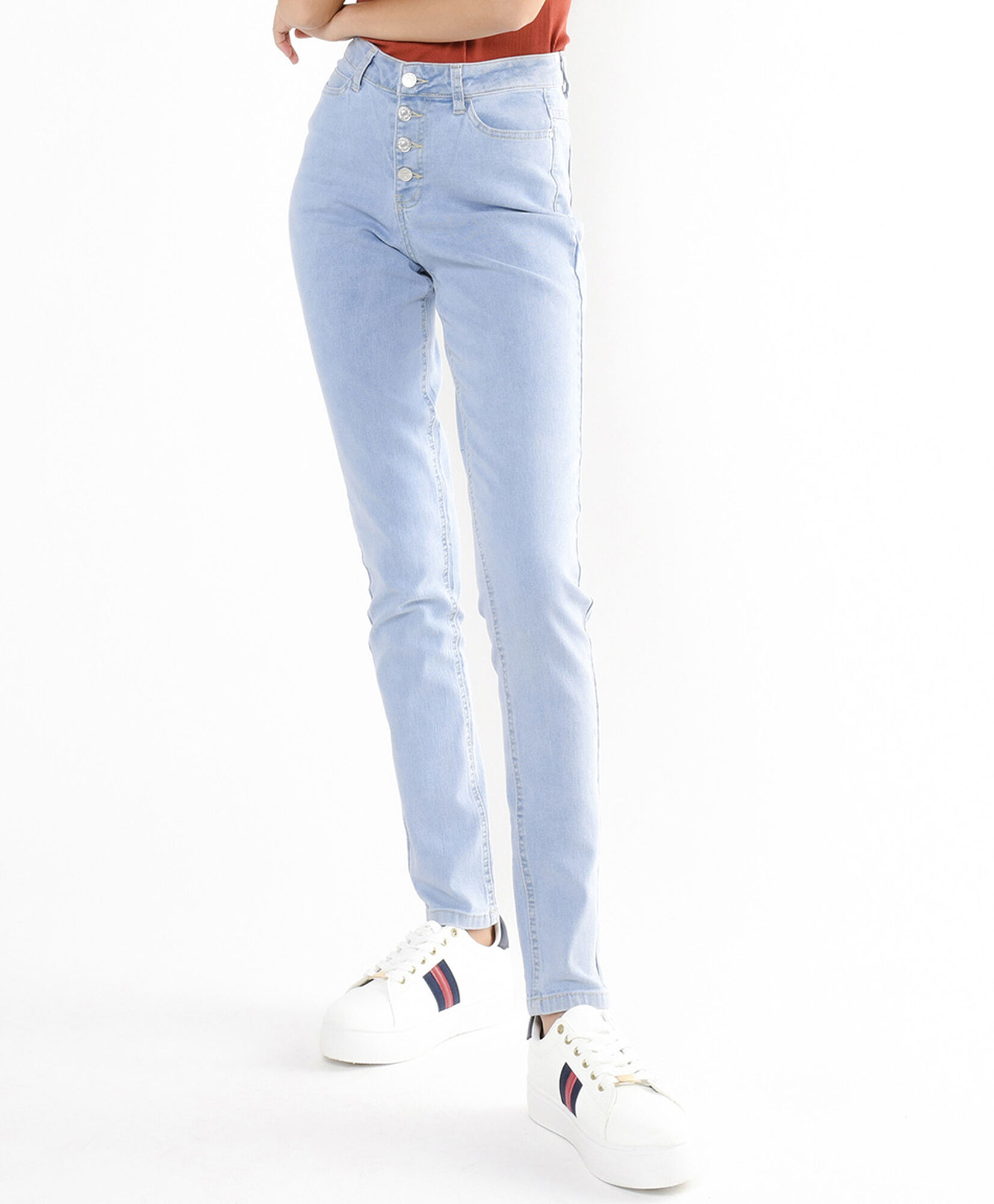Jeans mujer botones skinny fit Jeans mujer botones skinny fit