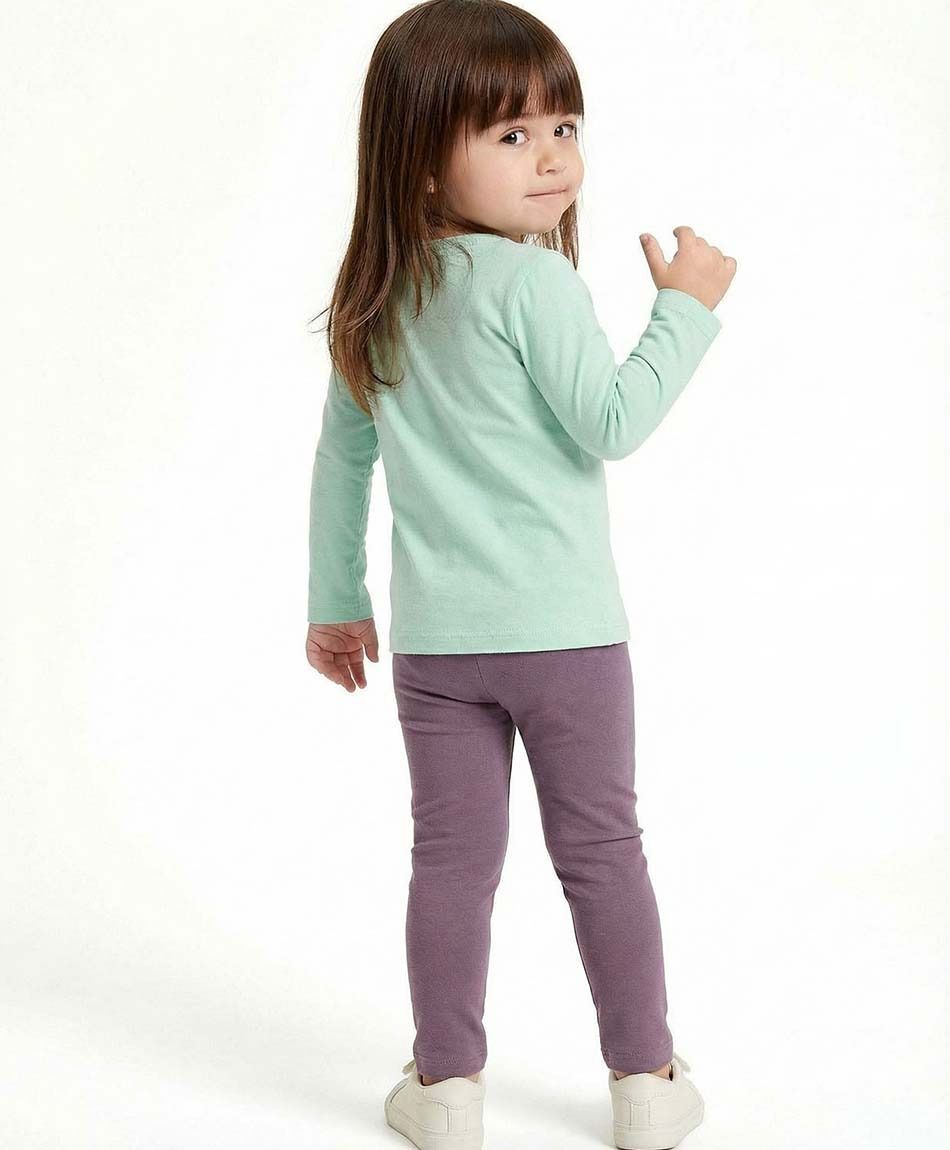Leggins beb&eacute; forrada morada