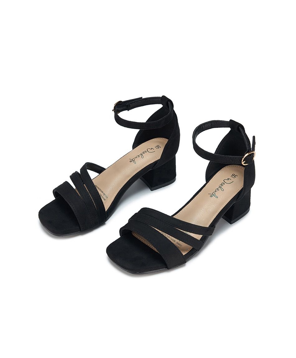 Sandalia mujer tiritas negra