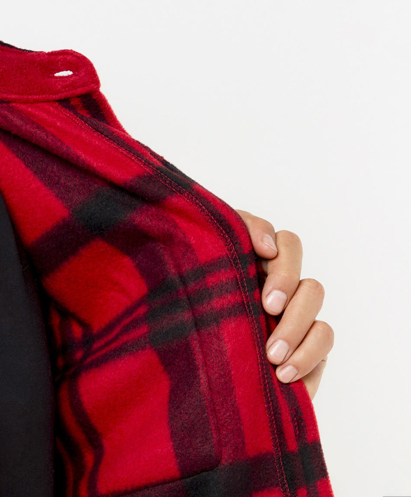 Chaqueta hombre polar leñadora roja Chaqueta hombre polar leñadora roja