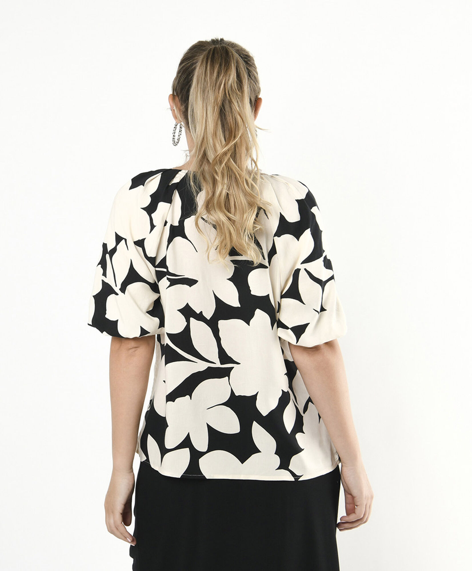Blusa mujer hojas bicolor Blusa mujer hojas bicolor