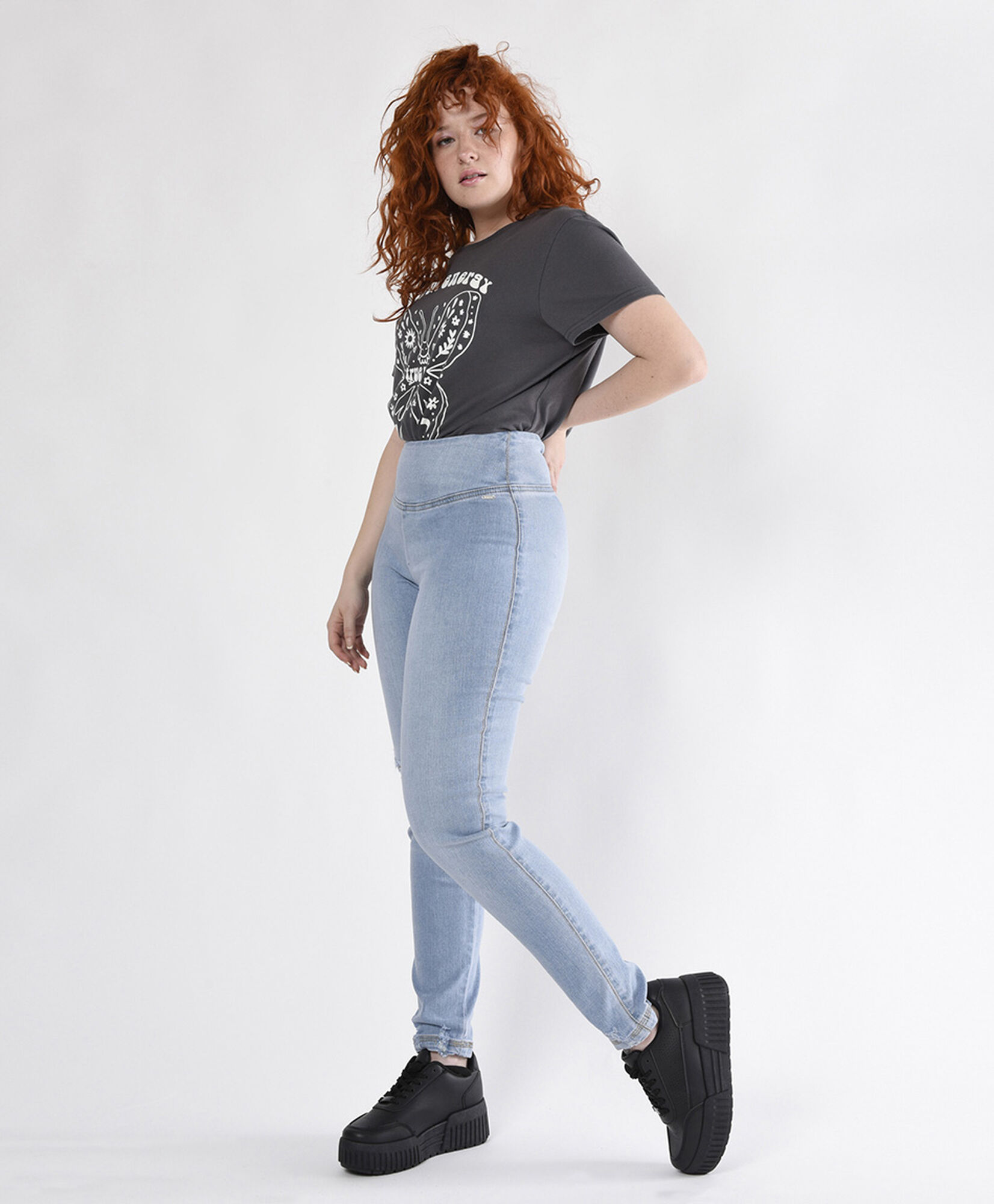 Jeans mujer pretina ancha skinny fit Jeans mujer pretina ancha skinny fit