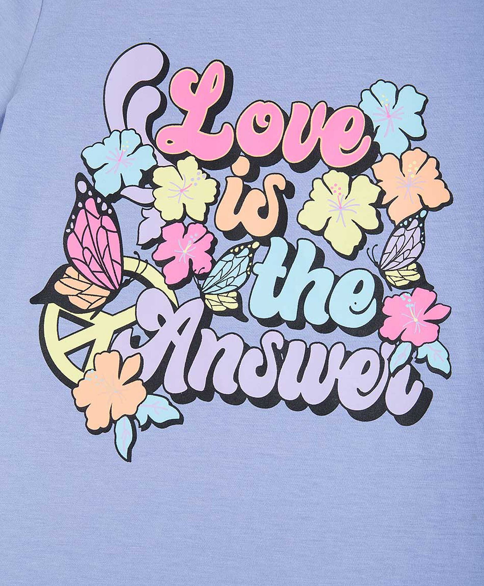 Polera niña frase flores Polera niña frase flores