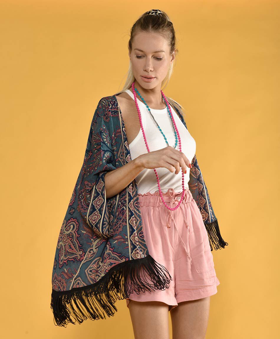 Kimono estamp flecos