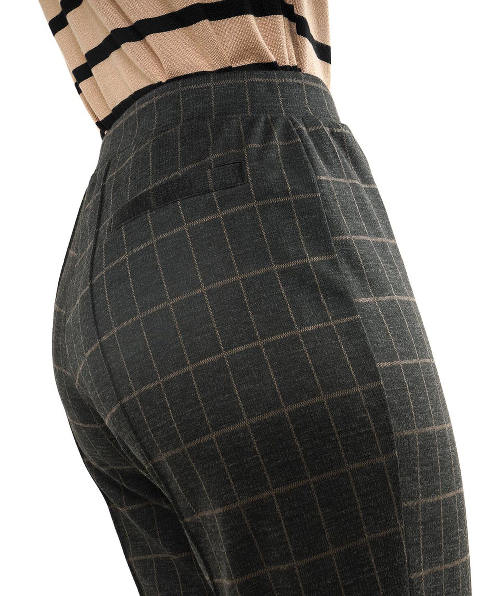 Pantalón mujer jacquard cuadros Pantalón mujer jacquard cuadros