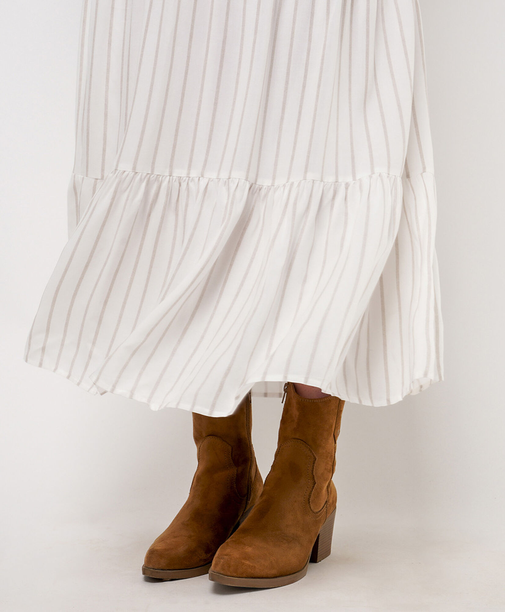 Vestido mujer rayas pretina cintura Vestido mujer rayas pretina cintura