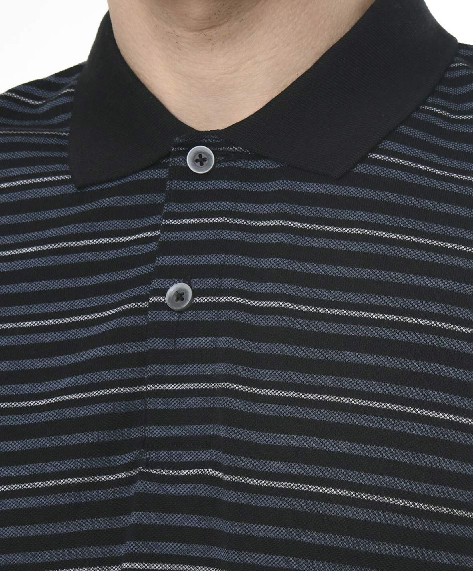 Polera hombre líneas cuello piqué Polera hombre líneas cuello piqué