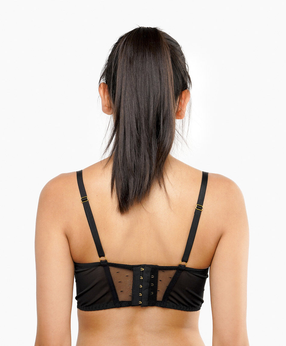 Corset mujer flores bordadas