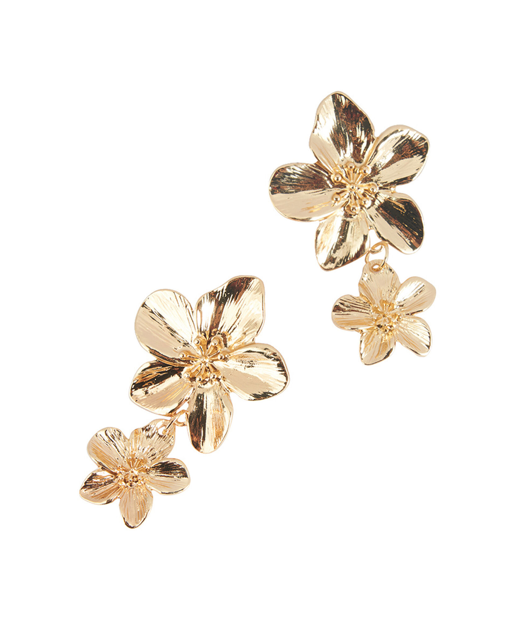 Aros mujer doble flor Aros mujer doble flor