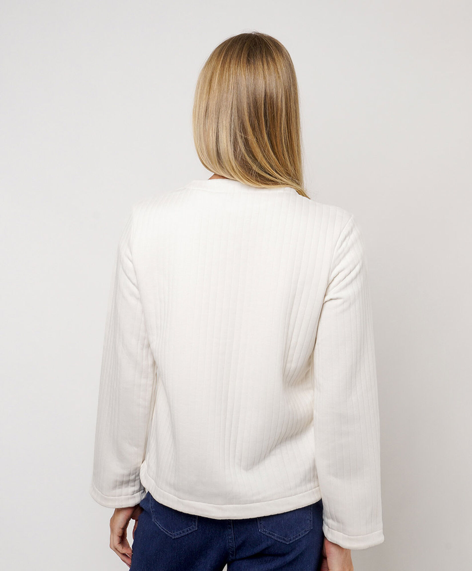 Chaqueta mujer estilo canalé bolsillos Chaqueta mujer estilo canalé bolsillos