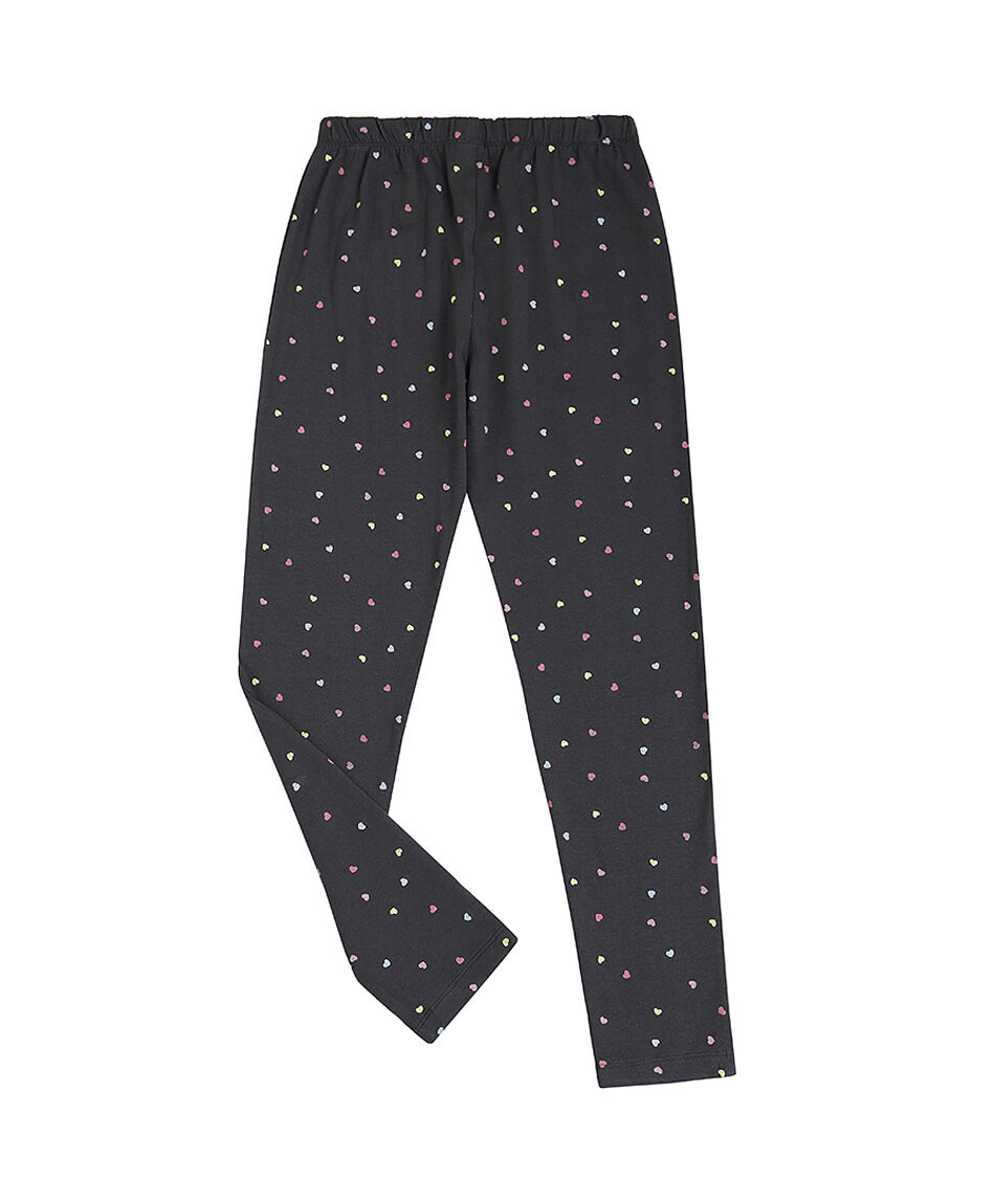 Leggins ni&ntilde;a estamapdo corazones