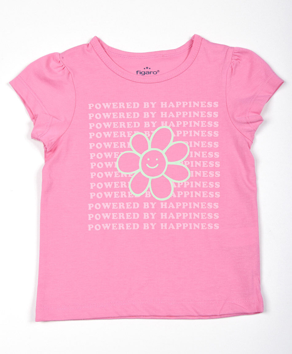 Polera bebé flor feliz