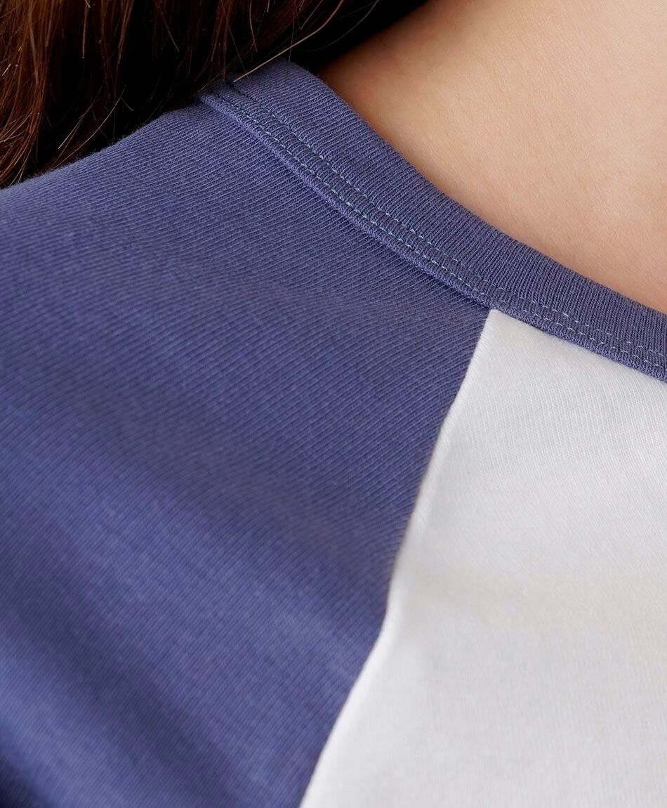 Polera mujer bicolor mix