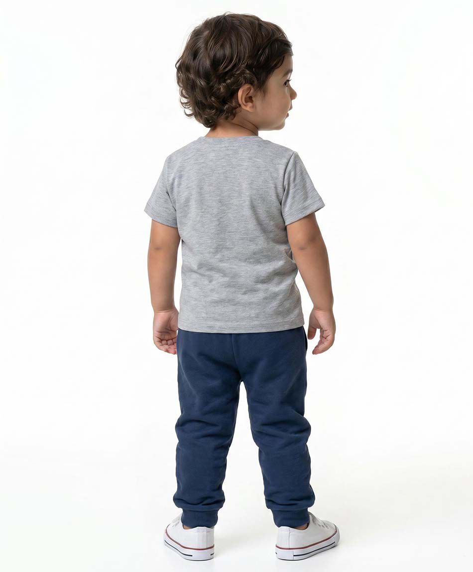 Pantal&oacute;n buzo beb&eacute; parche dinosaurio