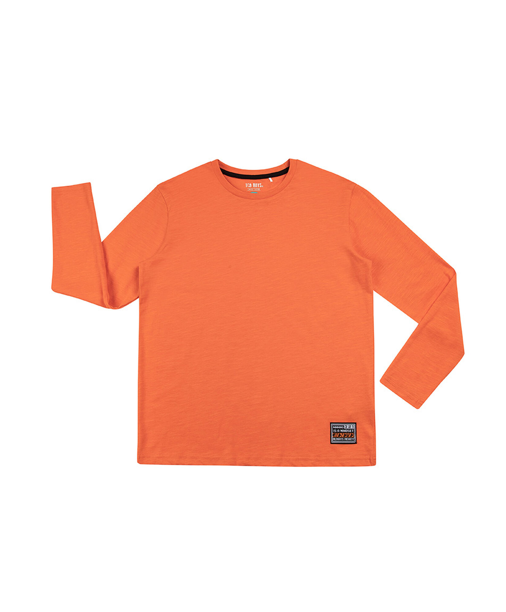 Polera niño manga larga básica naranjo Polera niño manga larga básica naranjo