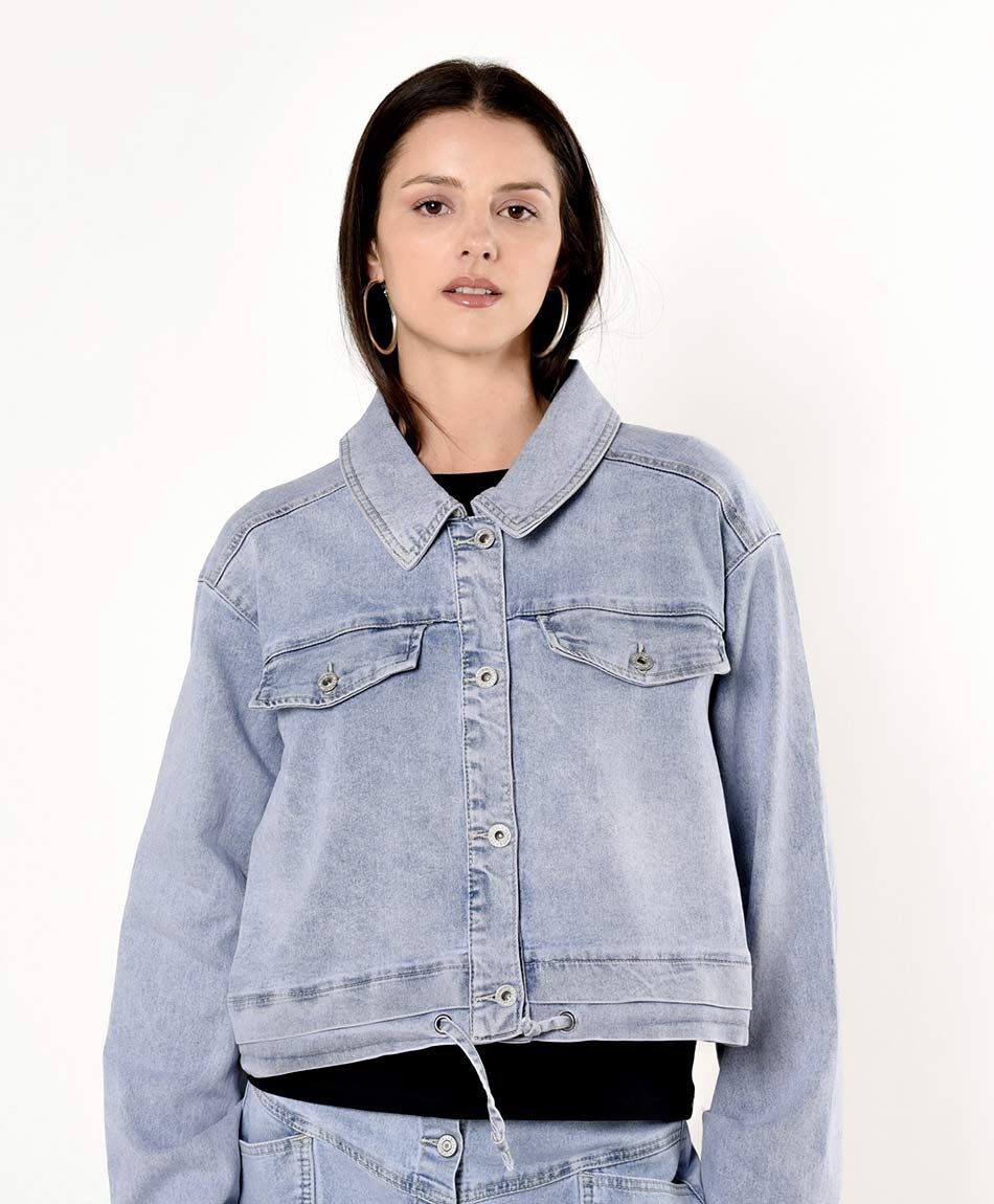 Chaqueta mujer denim crop