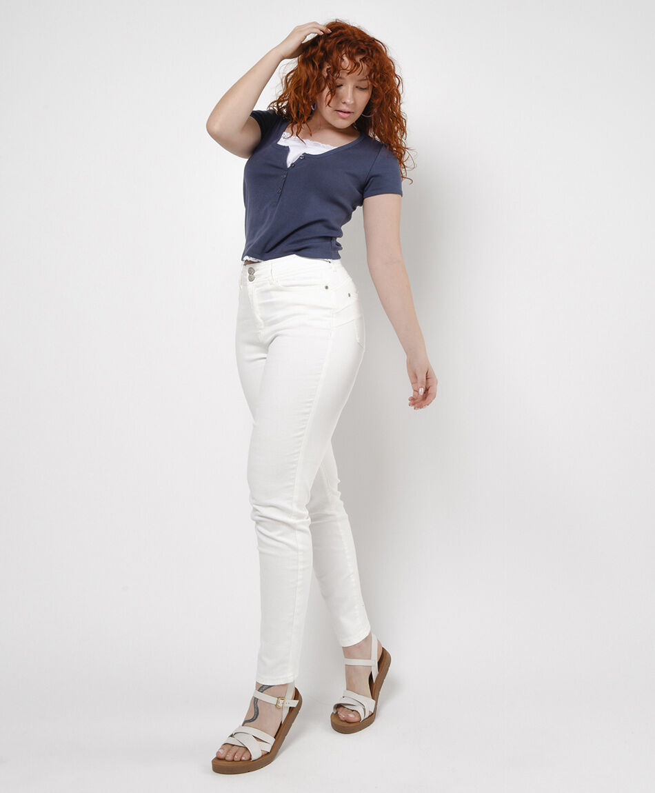 Jeans mujer skinny fit blanco