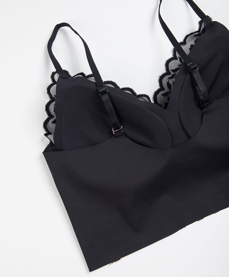 Bralette mujer seamless encaje
