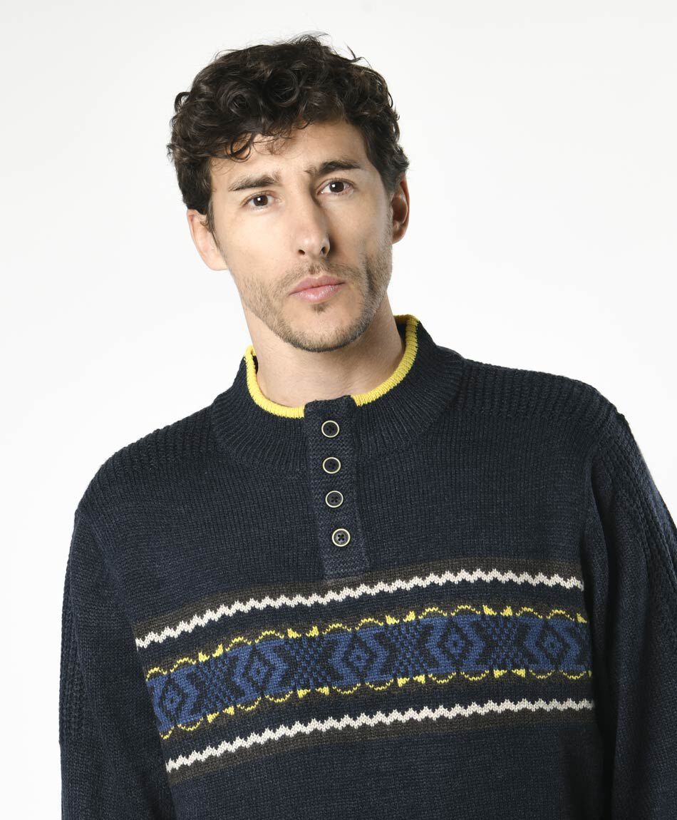 Sweater hombre cuatro botones