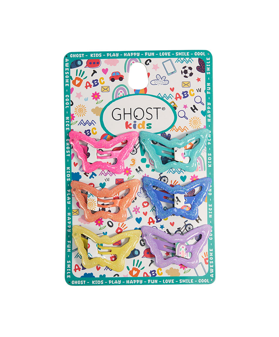 Set 6 pinches infantil mariposas