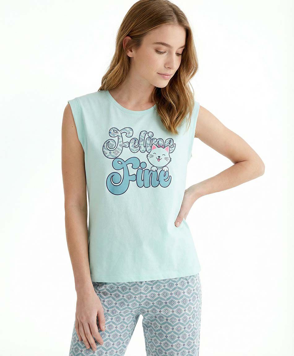 Pijama mujer amor de gatos