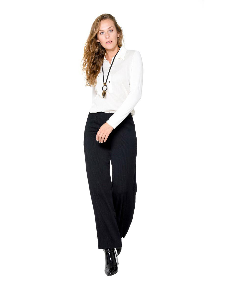 Pantalon ancho jacquard