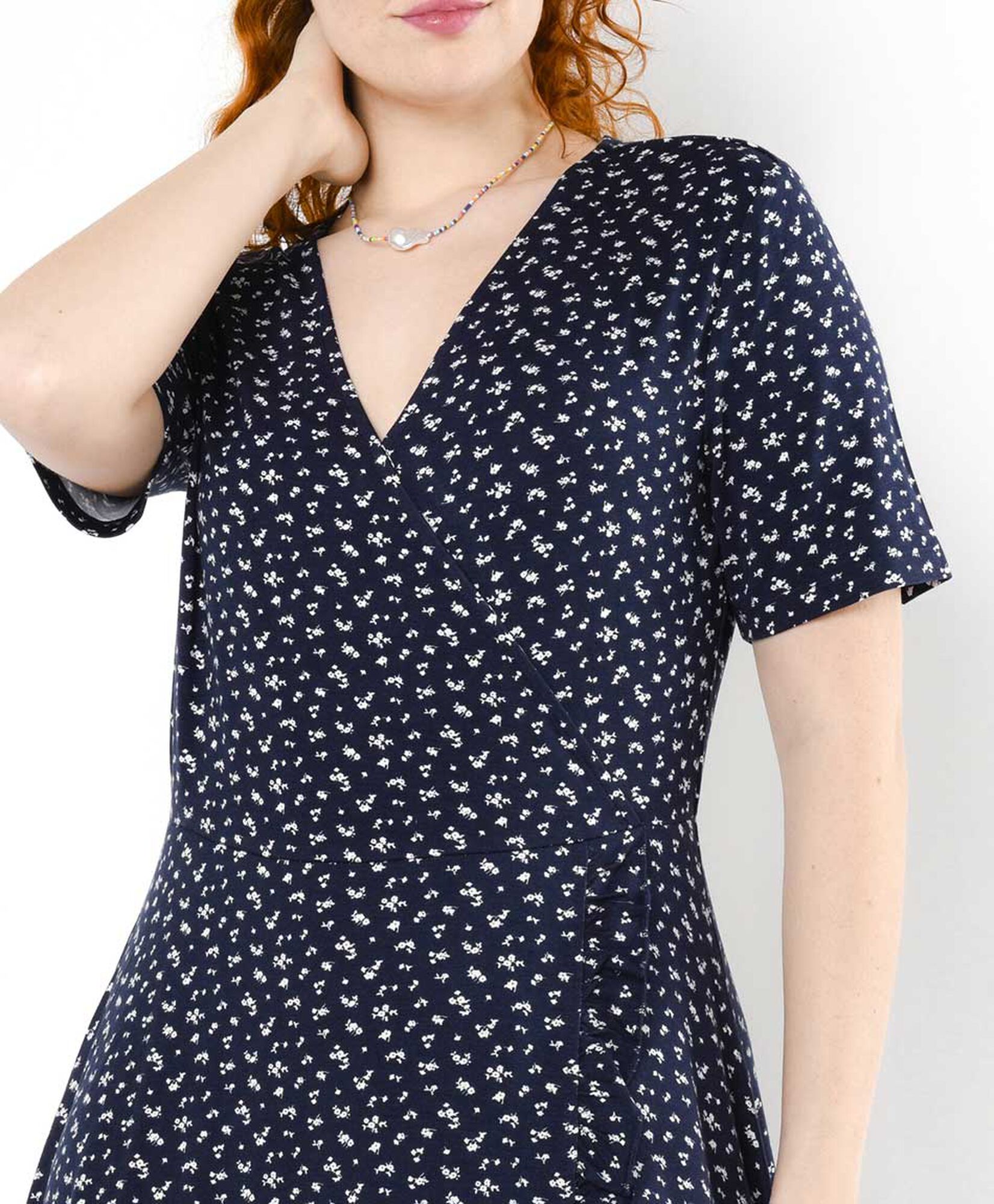 Vestido mujer mini estampado cruzado Vestido mujer mini estampado cruzado